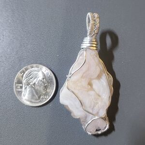 Druzy Chalcedony Pendant